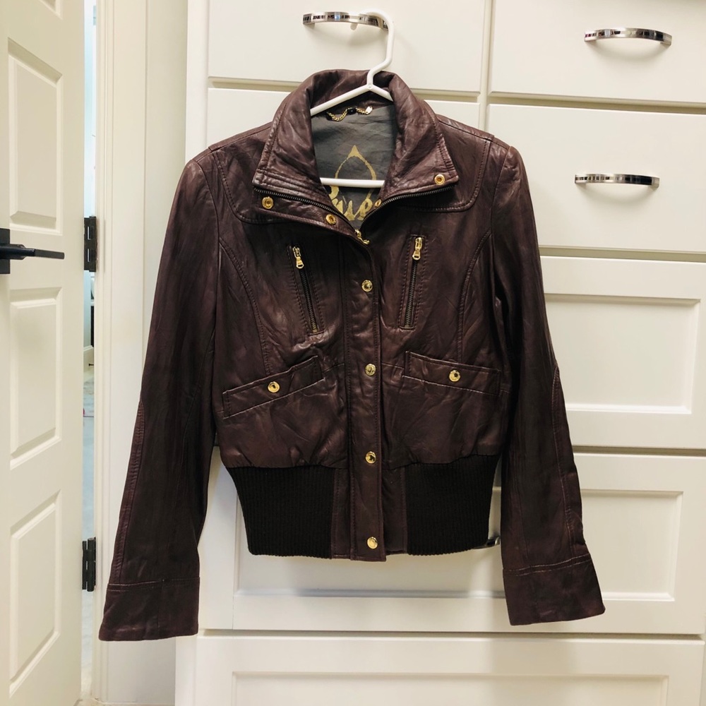 Guess leather moto jacket